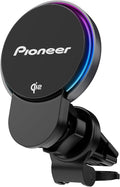 Qi2 Wireless Car Charger and Magnetic Phone Holder Mount for Air Vent - MagSafe Compatible Car Phone Charger for iPhone and Android with Cooling Fan, RBG Illumination, Includes Metal Ring