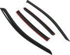 Outside Mount Window Vent Visors Rain Guards Compatible with Chrysler 200 2011-2014 | Side Window Wind Deflectors Rain Shields | Smoke Tinted, 4 Pcs Set, DGWV-787