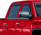 Voron Glass in-Channel Extra Durable Rain Guards for Trucks GMC Sierra 2014-2018 Crew Cab, Window Deflectors, Vent Window Visors, 4 Pieces - 200446