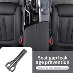Car Seat Gap Filler Organizer Universal Fit Car SUV Truck Console Side Plug Strip Stopping Phone Key from Falling, Pack of 2 Black (Black)