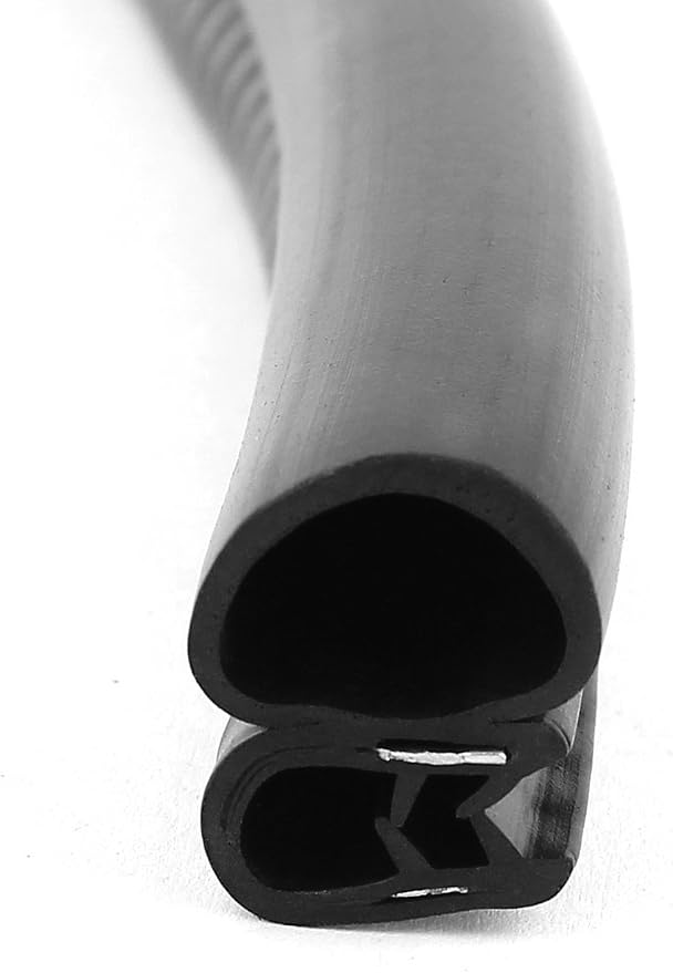 Car Rubber Sealing Sealed Strip Door Guard Buffer Protector Black 4pcs