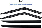 Window Visors Rain Guards for 2024 2025 2026 Hyundai Santa Fe, Out-Channel Window Vent Wind Deflectors Visors Shades for 24 25 26 Santa Fe