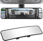 Rear View Mirror, Universal 11.3'' (287mm), Wide Angle Panoramic Convex Rearview Mirror, Clip-on to Original to Eliminate Blind Spot for Cars SUV Trucks