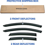Window Visors Rain Guards for 2007 2008 2009 2010 Hyundai Elantra, Out-Channel Window Vent Wind Deflectors Visors Shades for 07 08 09 10 Elantra