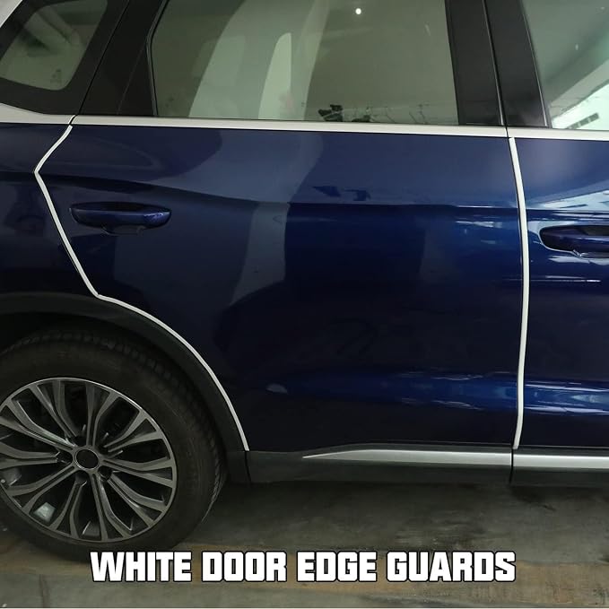 65.6ft (20m) Car Door Edge Guards White – Self-Adhesive PVC, U-Shaped, Fits Most Vehicles, Fade-Resistant, Scratch- and Chip-Resistant – Reduces Dings in Parking Lots