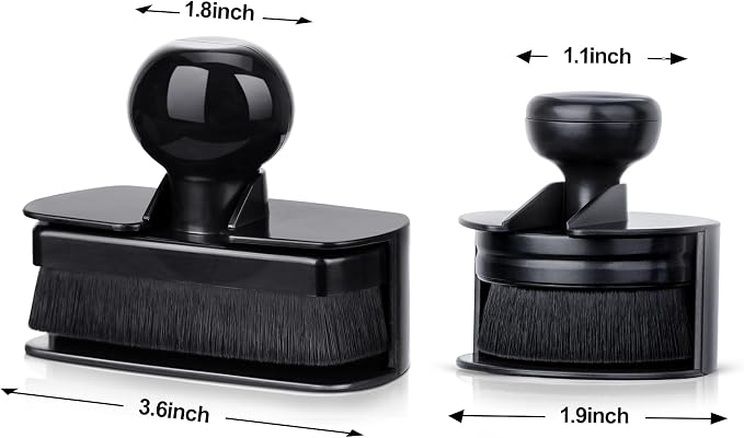 Car Tire Shine Applicator,Large Vegan Tire Shine Brush - Automotive Tire Dressing Applicator Brush with Storage Stand for Tire Detailing & Car Wash Kit, Black, 3.6 Inch Length (Black)