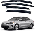 Black Outside Mount Window Rain Guards Compatible with 2018-2023 Kia Rio Hatch,Durable Window Visor Deflectors