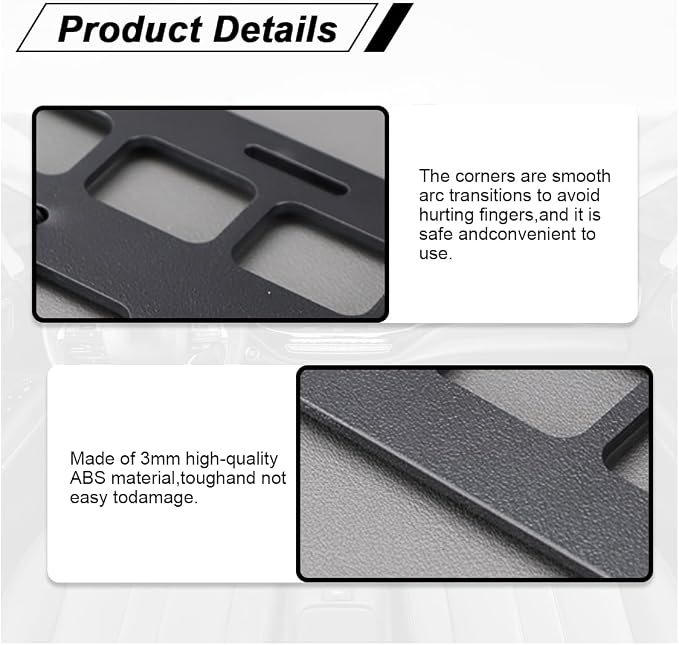 Vehicle Rigid MOLLE Panel, Headrest Organizer EDC Pouch Tool Holster, Tactical Gear Seat Back Rack Truck Equipment Mount Plate, Auto Interior Modular Storage Shelf Accessory (Headrest Panel)