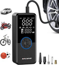 Tire Inflator Portable Air Compressor,4X Faster Inflation Cordless Tire Air Pump with Digital Gauge,Auto Shut-Off,LED Light,Electric Air Pump for Car Tires,SUV, Motorcycle, Bike, Balls(BLUE)