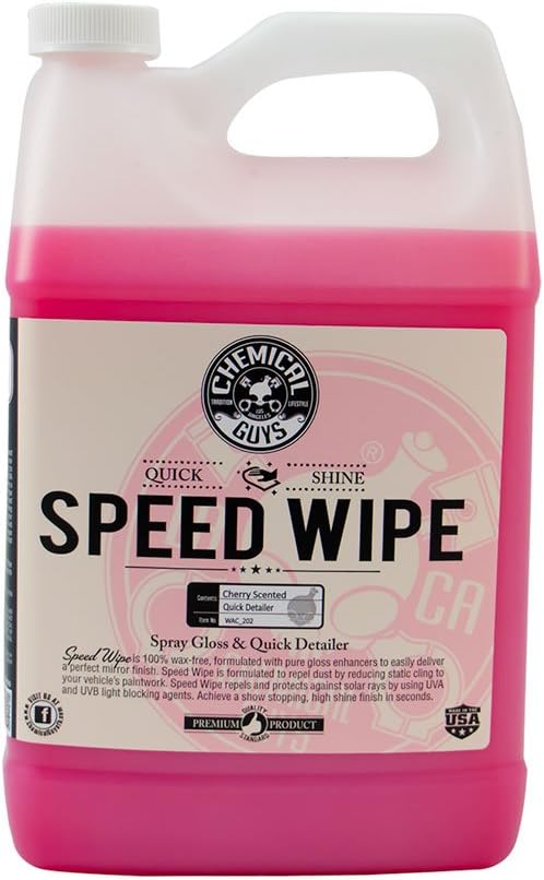 Speed Wipe Quick Detailer - High Gloss, Streak-Free Shine, Detail Spray for Cars, Trucks, Motorcycles, RVs, and More, Safe on Paint, Glass, Wheels, and Trim, Cherry Scent, 128 fl oz