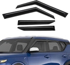 Rain Guard Fit for Kia Soul 2020 2021 2022 2023, Tape-On Extra Durable Side Window Visor Deflectors 2020-2023 Soul Window Rain Guards 4 PCS