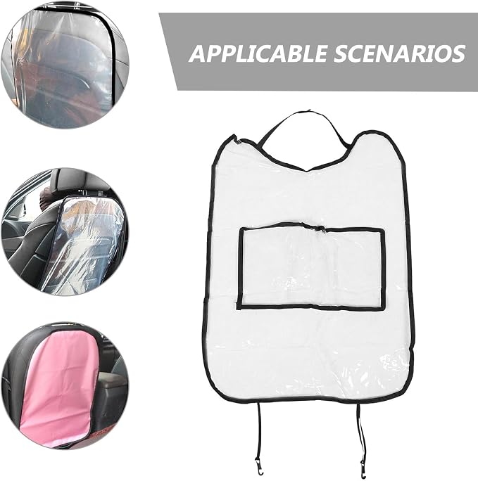 Car Seat Back Protector Kick Mat for Splashproof PVC Seat Cover Sturdy Anti-kick Pad for Back Protects Car from Dirt and Damage