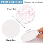 Pink Bow Steering Wheel Cover for Women, Steering Wheel Covers with Anti-Slip Lining, Universal 14.5-15 inchs Car Interior Accessories with 2PCS Car Coasters Suitable for Men and Women