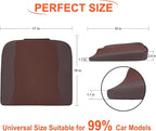 Car Seat Cushion, Comfort Memory Foam Car Cushions for Driving - Sciatica & Lower Back Pain Relief, Driver Seat Pillow for Auto, Office Chair, Wheelchair - Brown