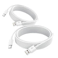 2 Pack 10FT Car Carplay Data Transfer Cable for iPhone 17 Air/16E 16 Plus 15 Pro Max，iPad Pro 12.9 13, Air 5 4, Mini 6 USB A to USB Type C Charger Charging Cord,Samsung Galaxy Tab A7 A8 A9 S10+ S9 S8