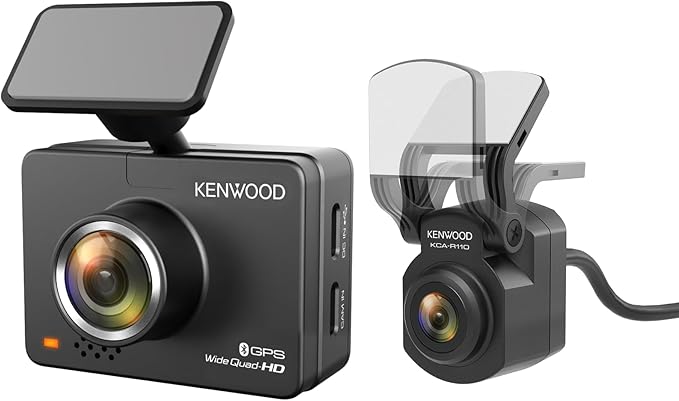 DRV-A510WDP Dash Cam Front and Rear with GPS, Full HD Dash Camera for Cars, Trucks & RVs, Bluetooth & WiFi Support, Loop Recording, G Sensor, Motion Detection