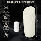 Car Trash Can Bin with Lid - Car Garbage Can Cup Holder - Cream Mini Leakproof Vehicle Garbage Bin with 20pcs Trash Bags-Automotive Organizers and Storage for Front Back Seat Accessories