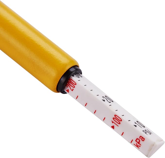 Pencil Tire Pressure Gauge with Tread Depth Gauge, 10-70 PSI, Compact Size with Metal Clip, Durable Design for Accurate Measurement, Automotive Tool for Cars and Motorcycles