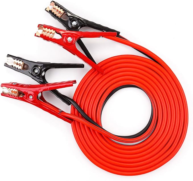 Super Heavy-Duty Jumper Cables for Car, Includes 6 Gauge Wire Conductor 16' Car Jumper Cables & 365 Days of Roadside Assistance