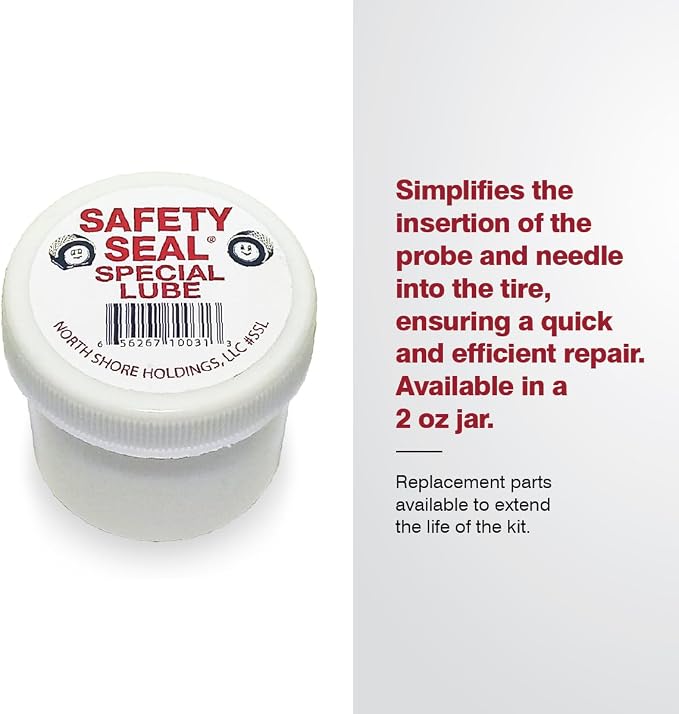 Safety Seal KAPC30 Tire Repair Kit for Cars & Light Trucks – Deluxe Combo Plug Repair System with 4” Plugs, Professional Tools, Roadside Emergency Use