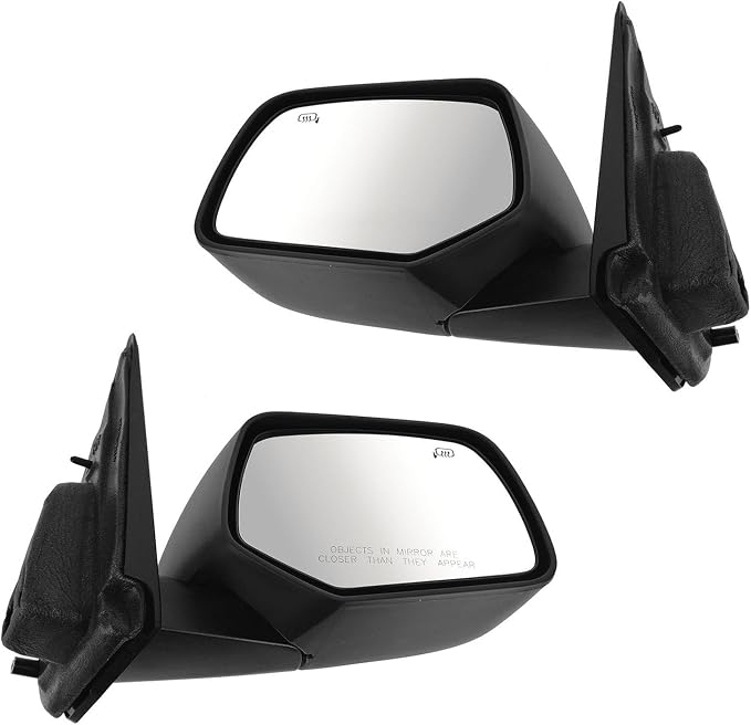2 Piece Driver and Passenger Side Mirror Assembly Set Electric Adjustment Heated No Memory Black Compatible with 2008-2011 Mazda Tribute MA1320164 MA1321164