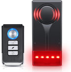 Car Anti-Theft Vibration Alarm, 108dB Automobile Vibration Sound & Light Alert, Wireless Remote Car Alert Automotive Warning Interior Safety Light
