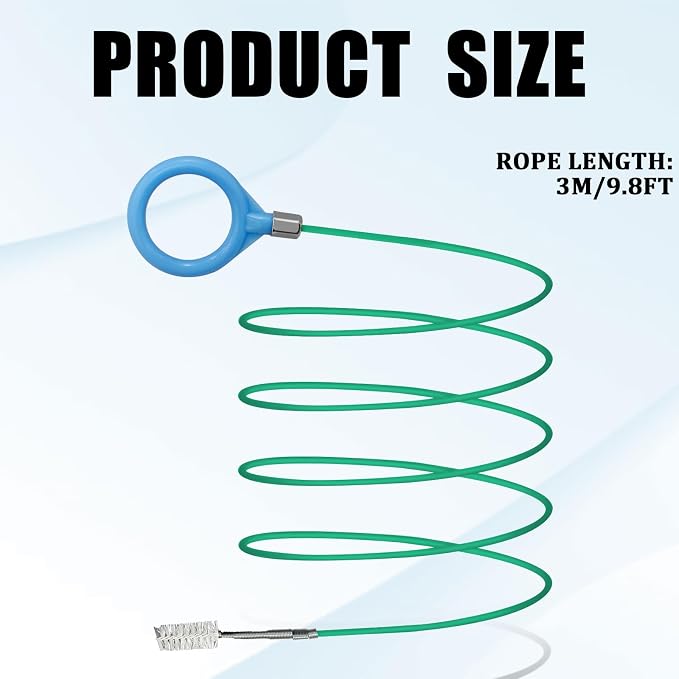 Upgraded Auto Sunroof Drain Cleaning Tool Kit, 118 Inch Extra Long Flexible Drain Brush Pipe Cleaner Unclogger Tool with Syringe Hose for Car Sun Roof, Windshield Wiper Hole, AC Drain Line
