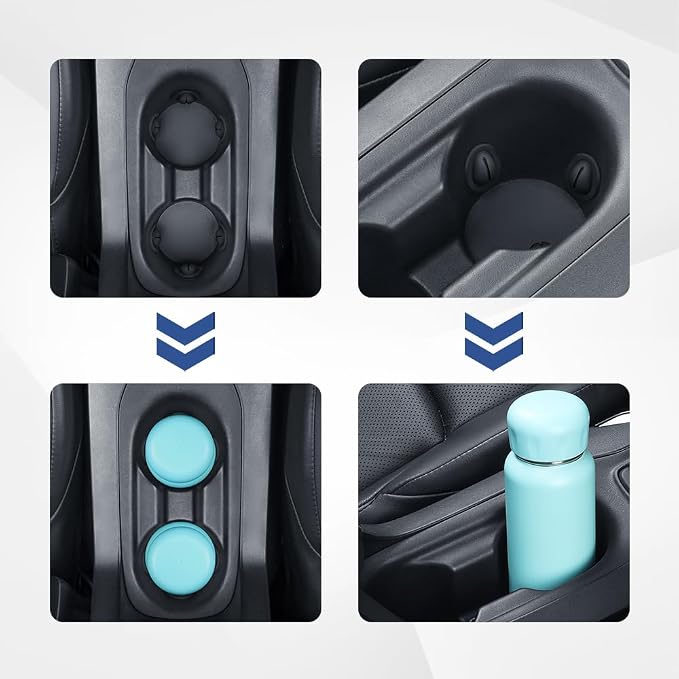 2026 Latest Car Cup Holder Insert/Holder Position Limiter - Anti Shake Silicone Car Coasters Bottle Stabilizers with Self-Adhesive - Car Must Haves Cup Holder Inserts for Car Truck SUV (3PCS)