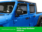 Goodyear Shatterproof Window Deflectors for Jeep Gladiator 2020-2026, Tape-on Rain Guards, Window Visors, Vent Deflector Visor, Car Accessories, 4 pcs. - GY008524