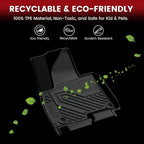 Floor Mats & Backrest Mats & Cargo Mat for Hyundai Palisade 7/8 Seats 2026 (Only Fit Hybrid, Not Fit Gas), All Weather TPE Custom Fit Floor Liners Full Set Car Mats Accessories, Black