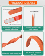 muekzu Silicone Car Door Edge Guard Trim Molding Crash Scratch Protector Scratch Guard for Car,Sedans,Truck,SUV 4PCS (Orange)
