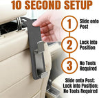 Car Seat Headrest Hook, Multifunctional Vehicle Backseat Hanger Organizer for Purse Handbag Coat, Auto Seat Back Phone Holder Storage Hook, Universal for Sedan Truck SUV (Gray)