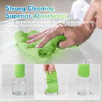 Green Microfiber Cleaning Cloth 20 Pack 11.5 x 11.5 Inch Microfiber Towels for Cars Ultra Absorbent Cleaning Rags Lint Free Cleaning Towels for Household Kitchen, Window Car