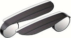 2-Pack car blind spot mirrors,universal car side view mirror rain cover & blind spot mirror,carbon fiber,easy install,stylish black design,enhances visibility safety automotive (2)