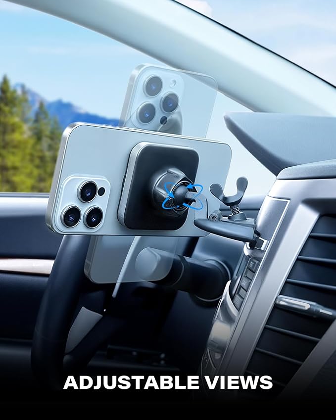 for Magsafe CD Phone Holder for Car [20 N55 Ultra Strong Magnets] Magnetic CD Player Phone Mount, Stable CD Slot Phone Mount for iPhone 17 16 15 14 13 12 Mini Pro Pro Max Plus & Magsafe Case