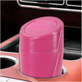Wevdn Car Trash Can Bin with Lid, Mini Leakproof Vehicle Side Door Cup Holder Trash Can with Lid, Multipurpose Organizer Portable Garbage Bin for Cup Holder Car Home Office (Rose Red)