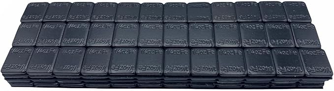 Stick On Wheel Weights - 0.25-ounce, Black Colored Coating, Blue Adhesive Tape - Professional Quality Tire Balancer Stickers - Durable Car, Vehicle, Automobile Accessories, Parts -Pack of 4320