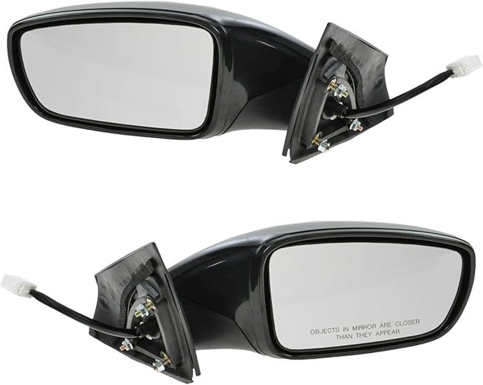 2 Piece Driver and Passenger Side Mirror Assembly Set Electric Adjustment Heated No Memory Black Compatible with 2011-2014 Hyundai Sonata HY1320166 HY1321166