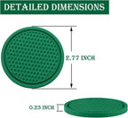 Car Cup Coaster, 4PCS Universal Non-Slip Cup Holders Embedded in Ornaments Coaster, Car Interior Accessories, Green
