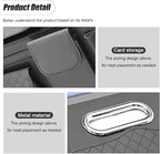 ZIMISI Leather Car Visor Organizer, Sun Visor Storage Bag, Car Tissue Holder, Multi-Pocket Document Holder, Vehicle Travel Accessories for Pen, License, Cards, Sunglasses, Tissues (Grey)