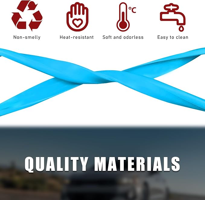 Car Rear View Mirror Protector Frame, Silicone Auto Rearview Edge Protection Cover Compatible with Model 3 Model Y, Interior Rear View Trim Frame Decoration, Car Accessories (Sky Blue-2PCS)