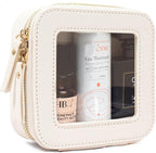 Travel Clear Makeup Bag Set, TSA Approved Cosmetic Bag Case with Zipper Portable Makeup Pouch Toiletry Bag Traveling Cosmetic Organizer Storage Bag Car Organizer Car Essentials