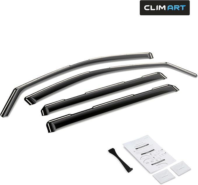 in-Channel Incredibly Durable Rain Guards for GMC Sierra 2500HD/3500HD 2020-2026 Crew Cab, Original Window Deflectors, Vent Window Visors, Vent Deflector, 4 pcs. - 620265