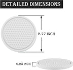 Car Cup Coaster, 4PCS Universal Non-Slip Cup Holders Embedded in Ornaments Coaster, Car Interior Accessories, White