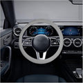Car Silicone Steering Wheel Cover, Soft Anti-Slip Auto Steering Wheel Protector Fit 14 Inch, Universal Vehicle Interior Accessories for Cars, SUVs, Trucks, and Vans (Gray)