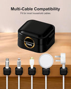 8 Pack Magnetic Cable Clips, Black Cable Management Accessories, Cord Smooth Adjustable & Adhesive Backing Cord Organizer for Office Home Organization, Desk, Wall, Nightstand, Phone, Car