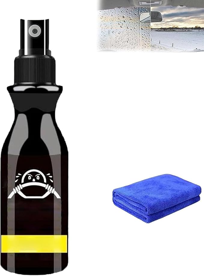 Anti-Fog & Water Repellent Spray, Anti-Fog Car Defogger Glass Cleaner Spray, Glass Coating For Windshield, Water Repellent Sprays for Windows, Windshields, Mirrors (1pcs)