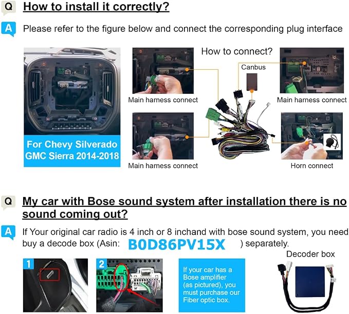 Android 13 Car Radio Compatible for Chevrolet Silverado/GMC Sierra 2014-2019,10 Inch Wireless CarPlay Android Auto Head Unit Stereo Built-in DSP WiFi SWC Type-C Fast Charging [2G+32G]