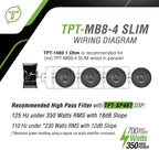 Timpano 8 Inch Shallow Car Speaker 700 Watts TPT-MB8-4 Slim Shallow Profile 4 Ohm, PRO Midbass Car Audio Loudspeaker Compact for Doors (Single)