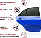 Car Window Shades, 2 Pack Breathable Mesh Side Sun Shades, Stretch Screens for Baby/Camping, Heat Block UV Protection, Back Window Covers for Car, Truck, SUV, Van (XL 63' x28'')